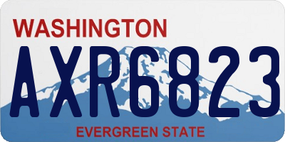 WA license plate AXR6823