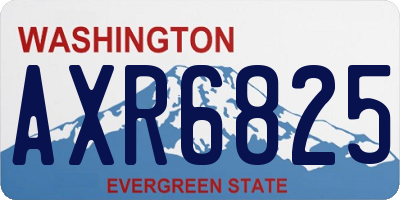 WA license plate AXR6825