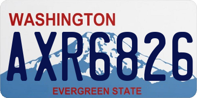 WA license plate AXR6826
