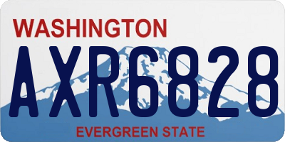 WA license plate AXR6828