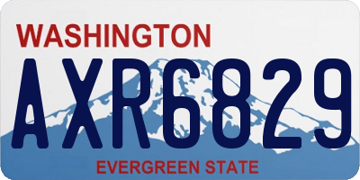 WA license plate AXR6829