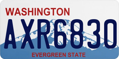 WA license plate AXR6830