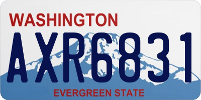WA license plate AXR6831