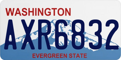 WA license plate AXR6832