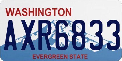 WA license plate AXR6833