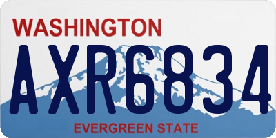 WA license plate AXR6834
