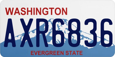 WA license plate AXR6836