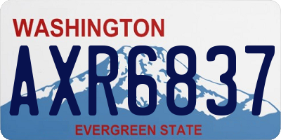 WA license plate AXR6837