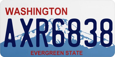 WA license plate AXR6838