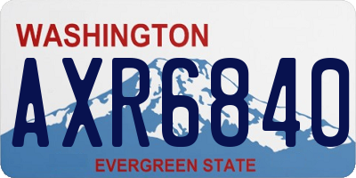 WA license plate AXR6840