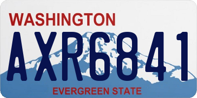 WA license plate AXR6841