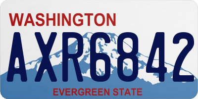WA license plate AXR6842