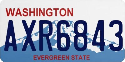 WA license plate AXR6843