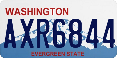 WA license plate AXR6844