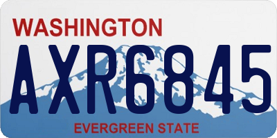 WA license plate AXR6845