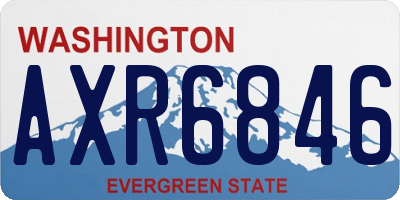 WA license plate AXR6846