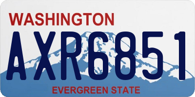 WA license plate AXR6851