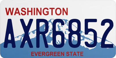 WA license plate AXR6852