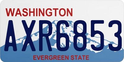WA license plate AXR6853