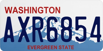 WA license plate AXR6854