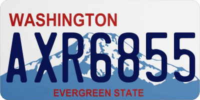 WA license plate AXR6855