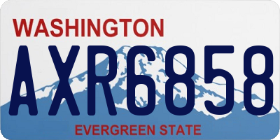 WA license plate AXR6858
