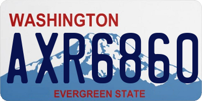 WA license plate AXR6860