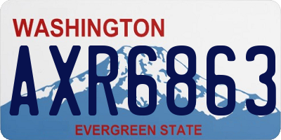 WA license plate AXR6863