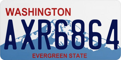 WA license plate AXR6864