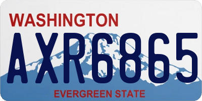WA license plate AXR6865