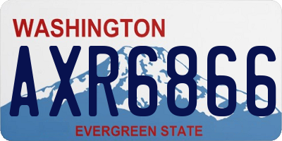 WA license plate AXR6866