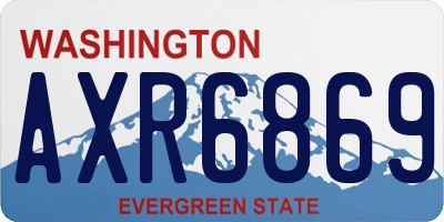 WA license plate AXR6869