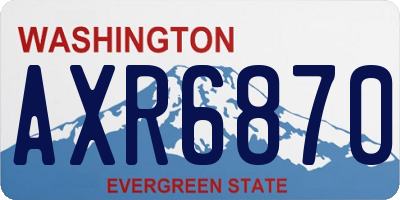 WA license plate AXR6870