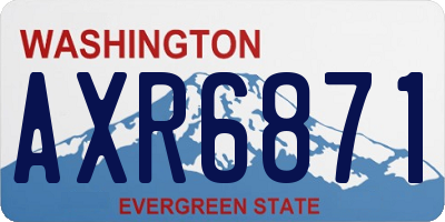 WA license plate AXR6871