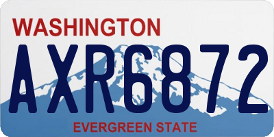 WA license plate AXR6872