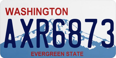 WA license plate AXR6873