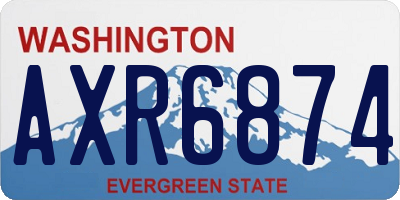 WA license plate AXR6874