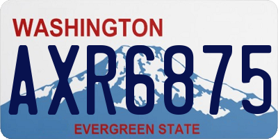 WA license plate AXR6875