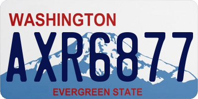 WA license plate AXR6877