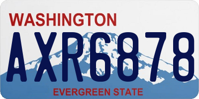 WA license plate AXR6878
