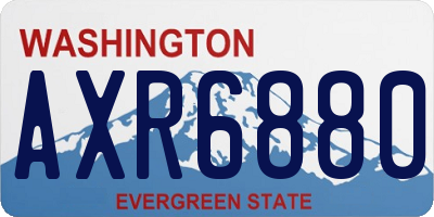 WA license plate AXR6880