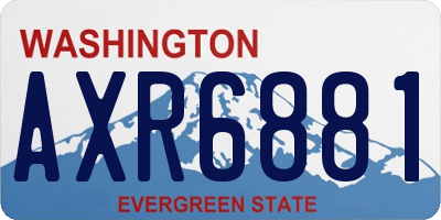 WA license plate AXR6881
