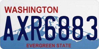 WA license plate AXR6883