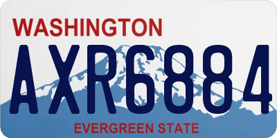 WA license plate AXR6884