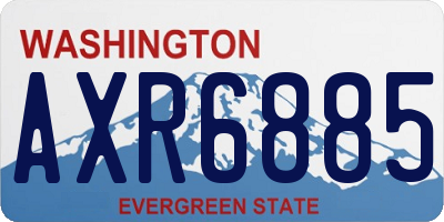 WA license plate AXR6885