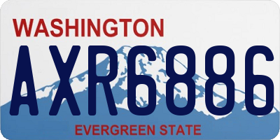 WA license plate AXR6886