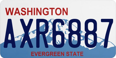 WA license plate AXR6887