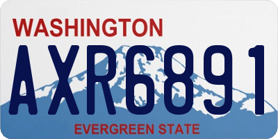 WA license plate AXR6891