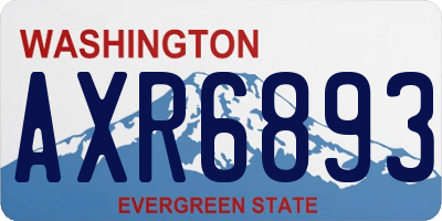 WA license plate AXR6893