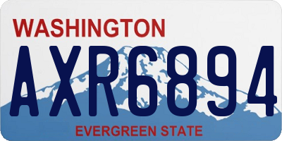 WA license plate AXR6894
